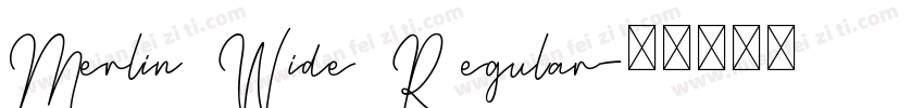 Merlin Wide Regular字体转换